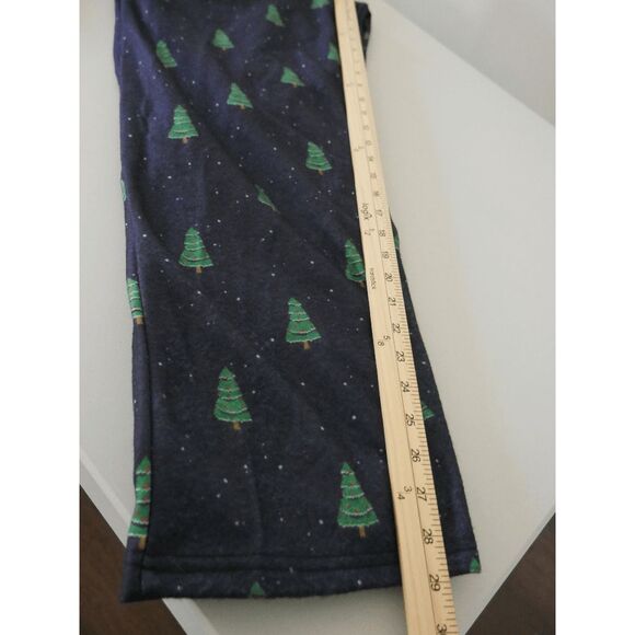 Brooklyn Cloth Men’s Christmas Pajama Pants Size L Navy Blue Tree Print Pants - Picture 13 of 13